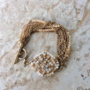 Kenneth Cole-Gold Tone Crystal Bracelet